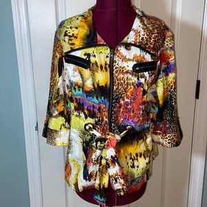 Vintage like new  Berek Animal Print belted Jacket